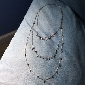 F21 Silver layered necklace